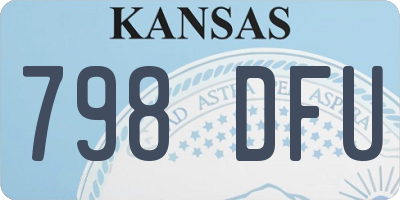 KS license plate 798DFU