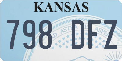 KS license plate 798DFZ