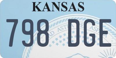KS license plate 798DGE