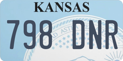 KS license plate 798DNR