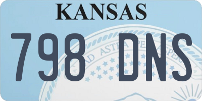 KS license plate 798DNS