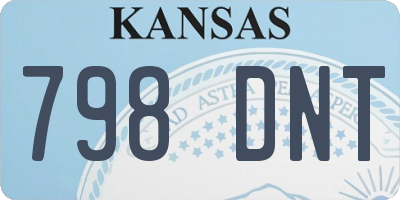 KS license plate 798DNT