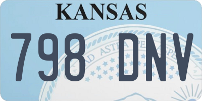 KS license plate 798DNV
