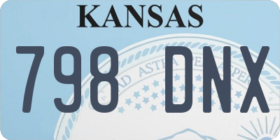 KS license plate 798DNX