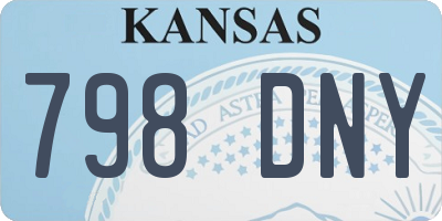 KS license plate 798DNY