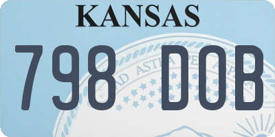KS license plate 798DOB