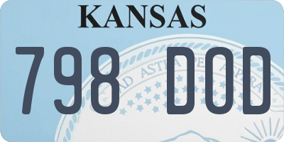 KS license plate 798DOD