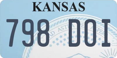 KS license plate 798DOI