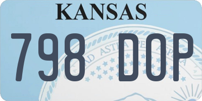 KS license plate 798DOP