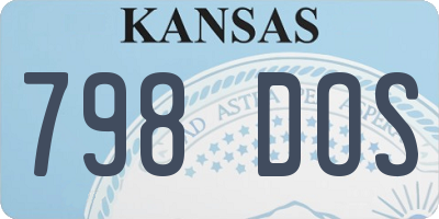 KS license plate 798DOS