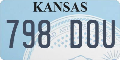 KS license plate 798DOU