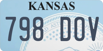 KS license plate 798DOV
