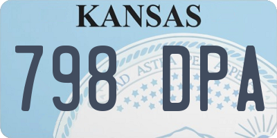 KS license plate 798DPA