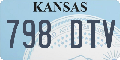 KS license plate 798DTV