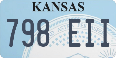 KS license plate 798EII