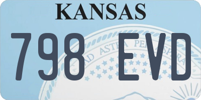 KS license plate 798EVD