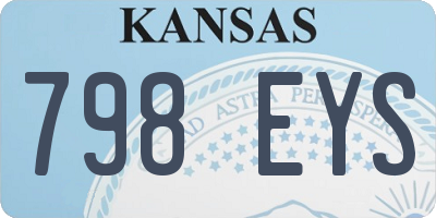 KS license plate 798EYS