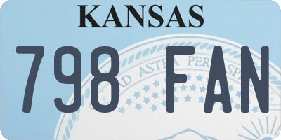KS license plate 798FAN