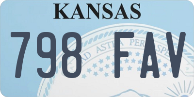 KS license plate 798FAV