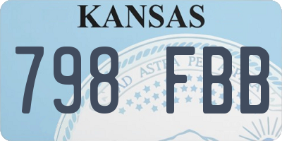 KS license plate 798FBB