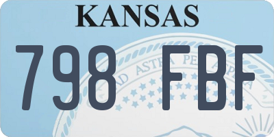 KS license plate 798FBF