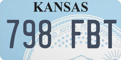 KS license plate 798FBT