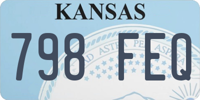 KS license plate 798FEQ