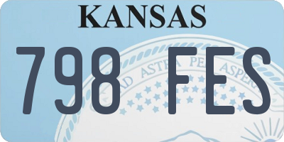 KS license plate 798FES