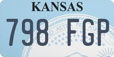 KS license plate 798FGP