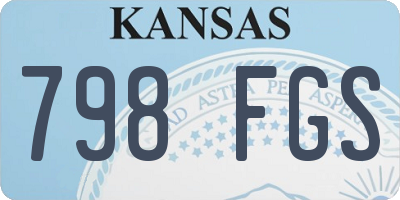 KS license plate 798FGS