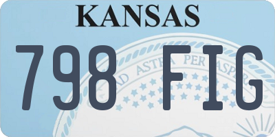 KS license plate 798FIG