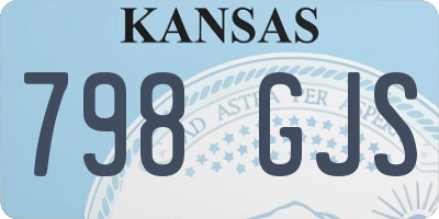 KS license plate 798GJS