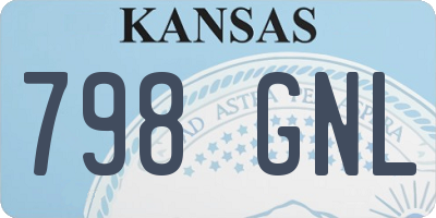 KS license plate 798GNL