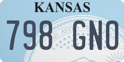 KS license plate 798GNO