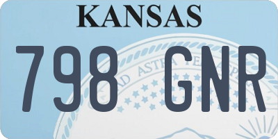 KS license plate 798GNR