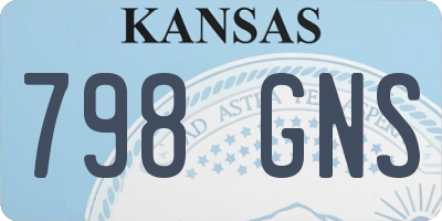 KS license plate 798GNS
