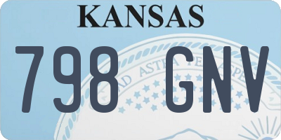 KS license plate 798GNV