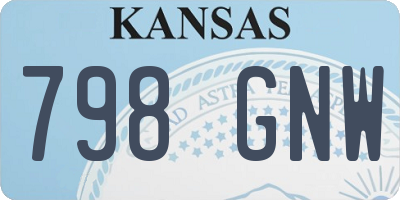 KS license plate 798GNW