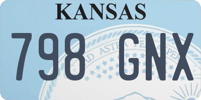 KS license plate 798GNX