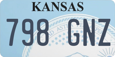 KS license plate 798GNZ