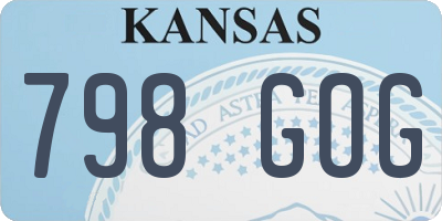 KS license plate 798GOG
