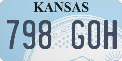 KS license plate 798GOH