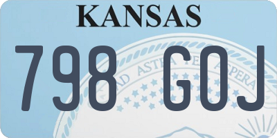 KS license plate 798GOJ