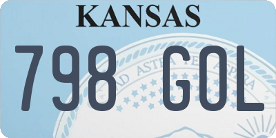 KS license plate 798GOL