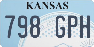 KS license plate 798GPH
