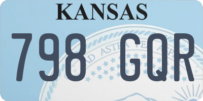 KS license plate 798GQR