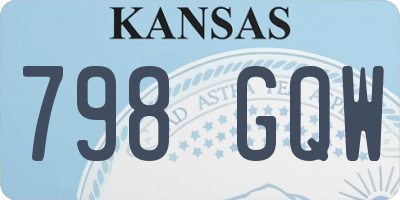 KS license plate 798GQW
