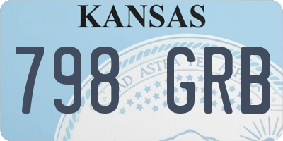 KS license plate 798GRB