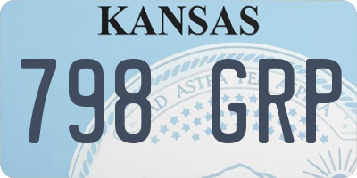 KS license plate 798GRP