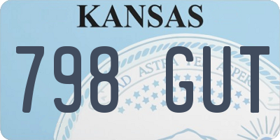 KS license plate 798GUT